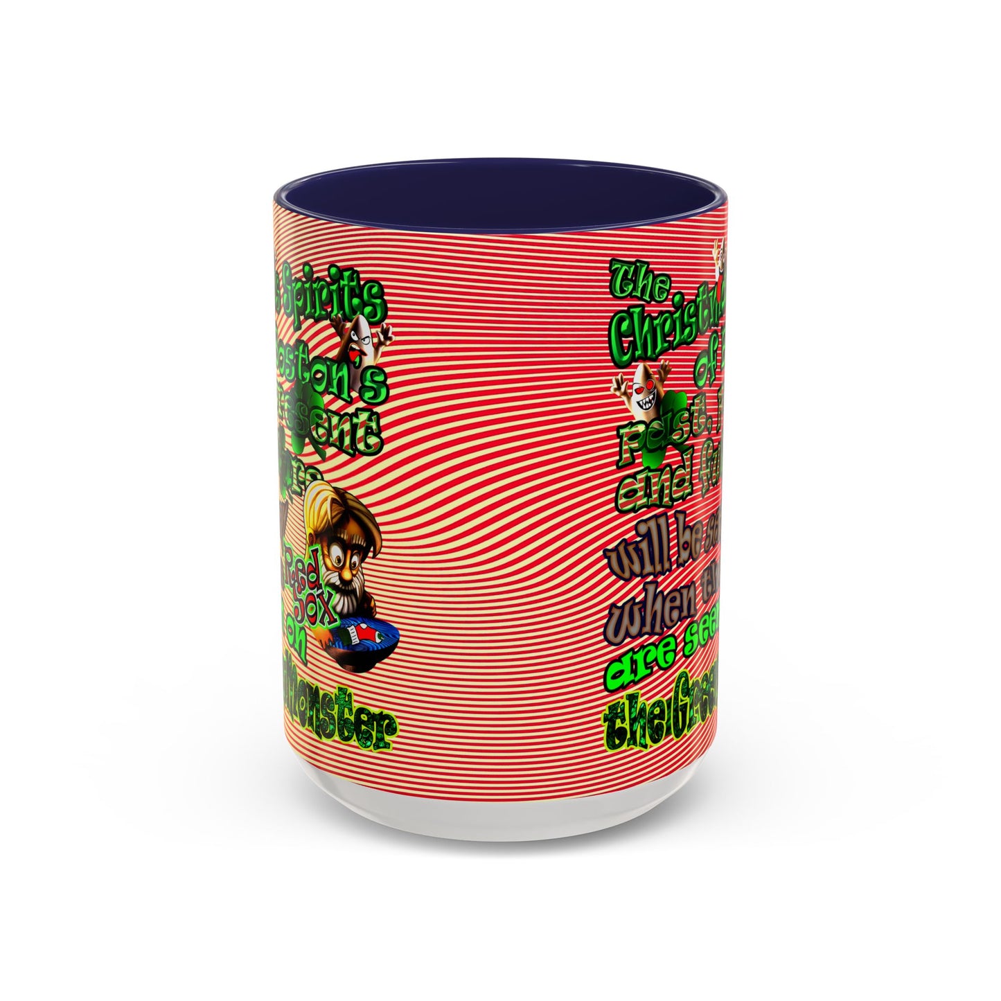 christmas spirits of boston - Accent Mug (yellow-orange wave)