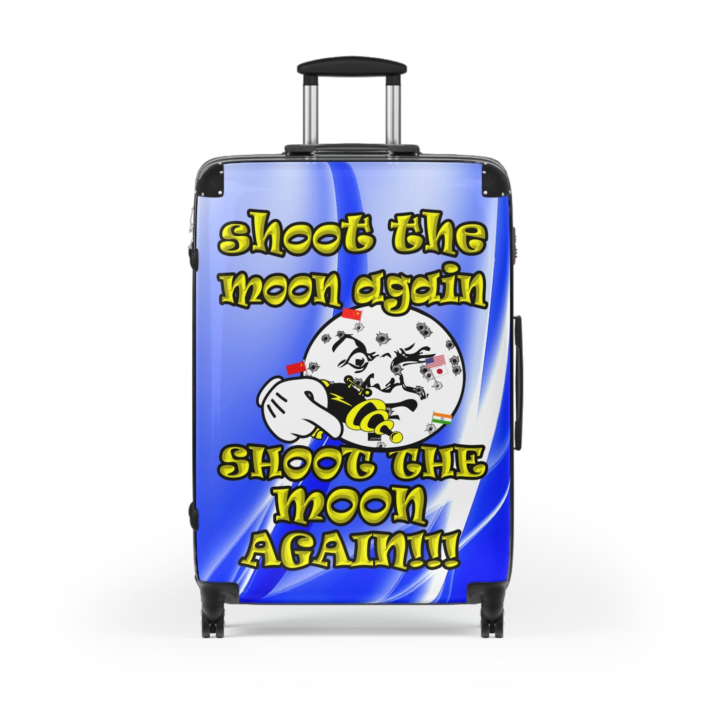 shoot the moon again - Suitcase (blue-white wave)