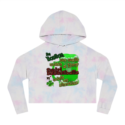 celtics logo - Women’s Cropped Hooded Sweatshirt