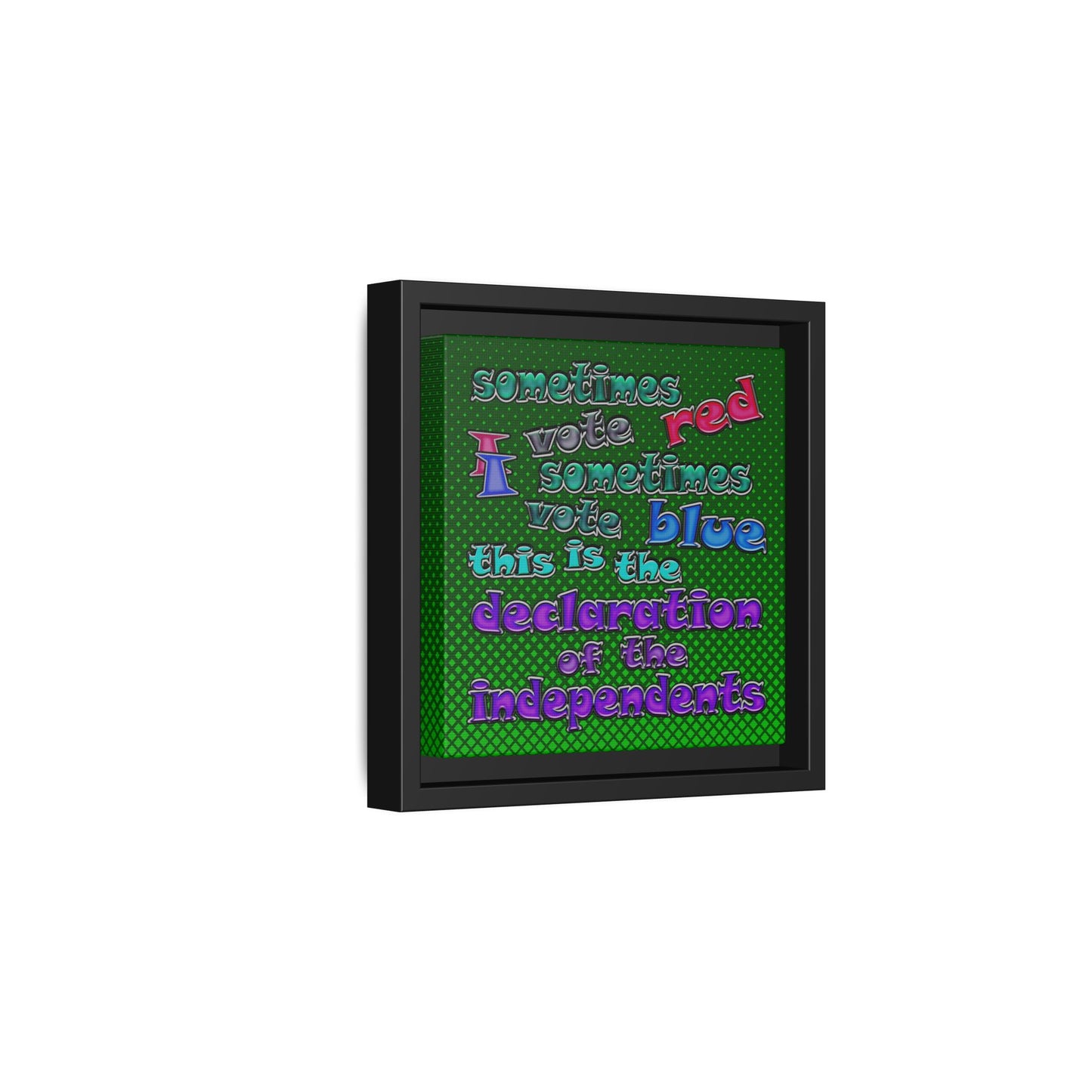 declaration of the independents - framed canvas art (logo green)