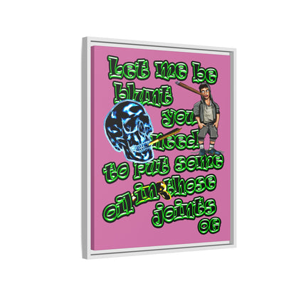 og - framed canvas art (light pink)