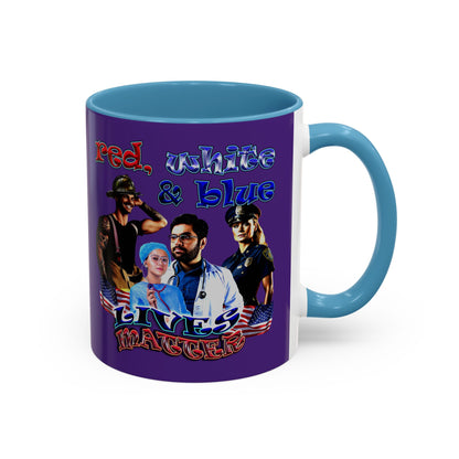 rw&b lives matter - Accent Mug (purple)