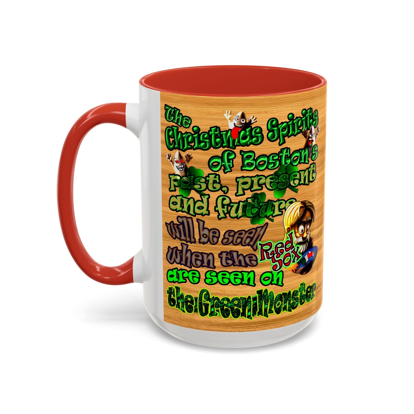 christmas spirits of boston - Accent Mug (butterscotch wood finish)