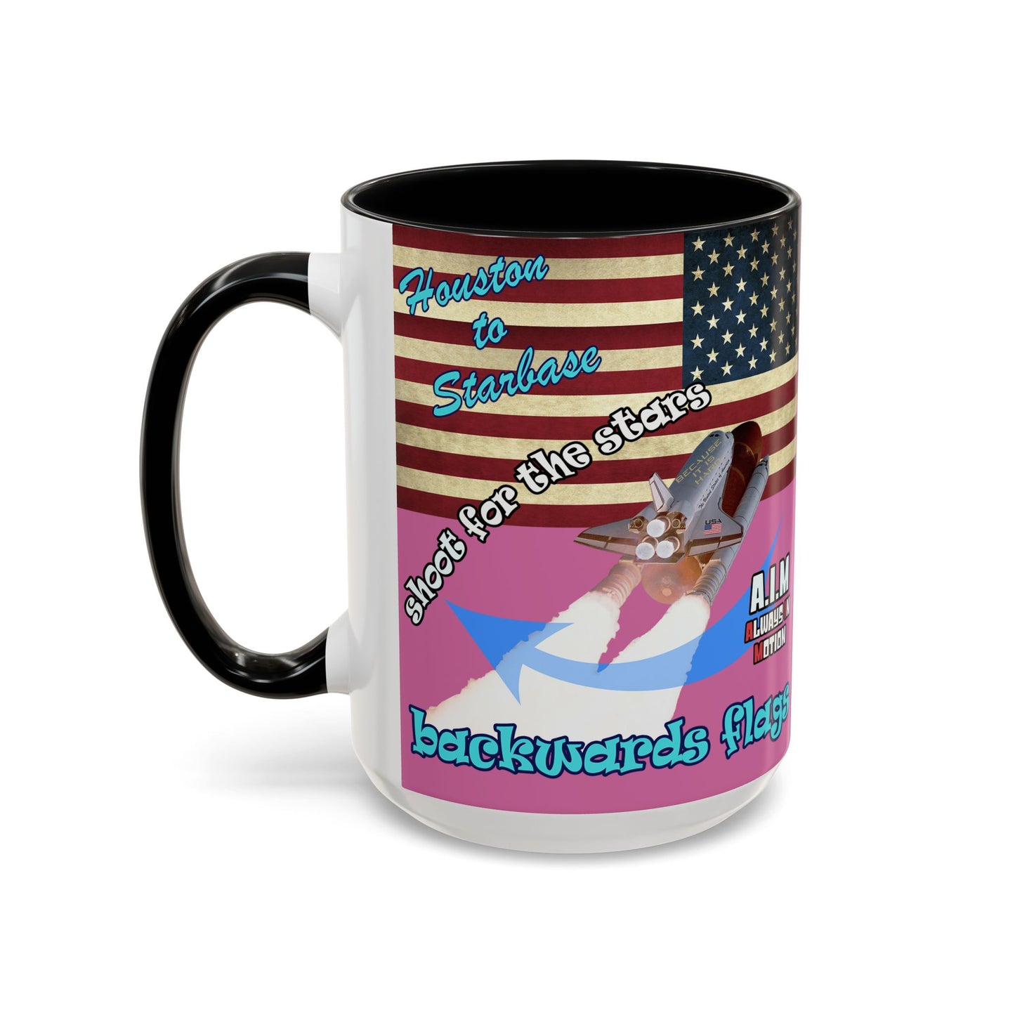 shoot for the stars - Accent Mug (light pink)