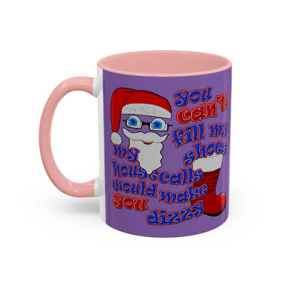 santa's shoes - Accent Mug (light purple)
