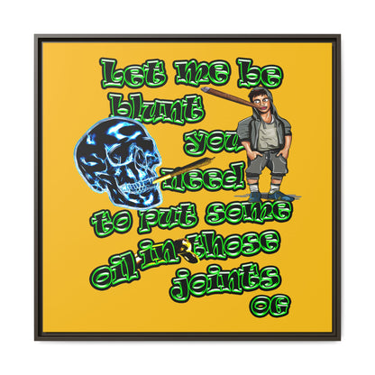 og - framed canvas art (yellow)