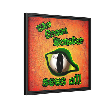 green monster - framed canvas art (burnt orange)