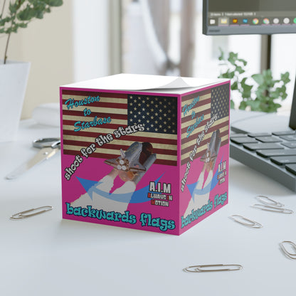 shoot for the stars - note cube (pink)