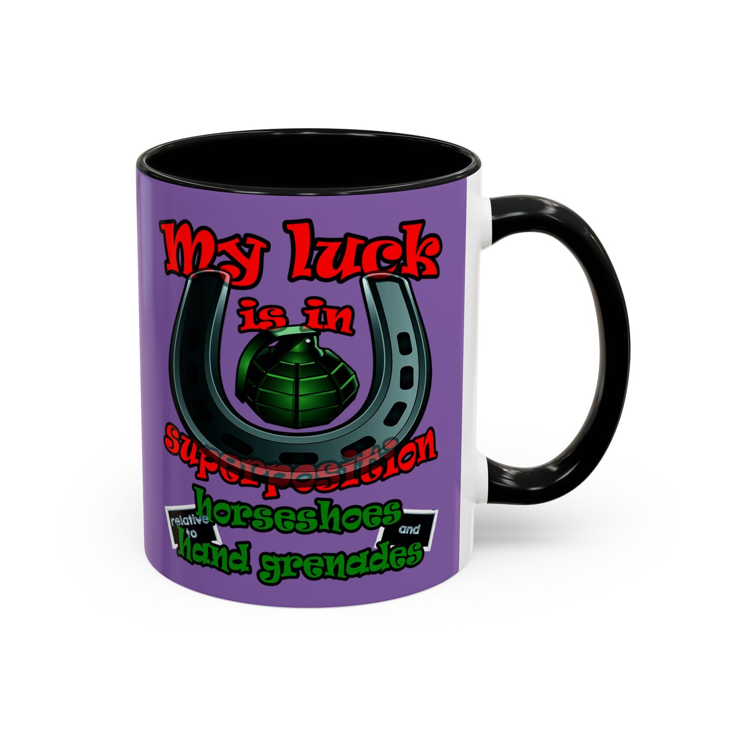 my luck - Accent Mug (light purple)