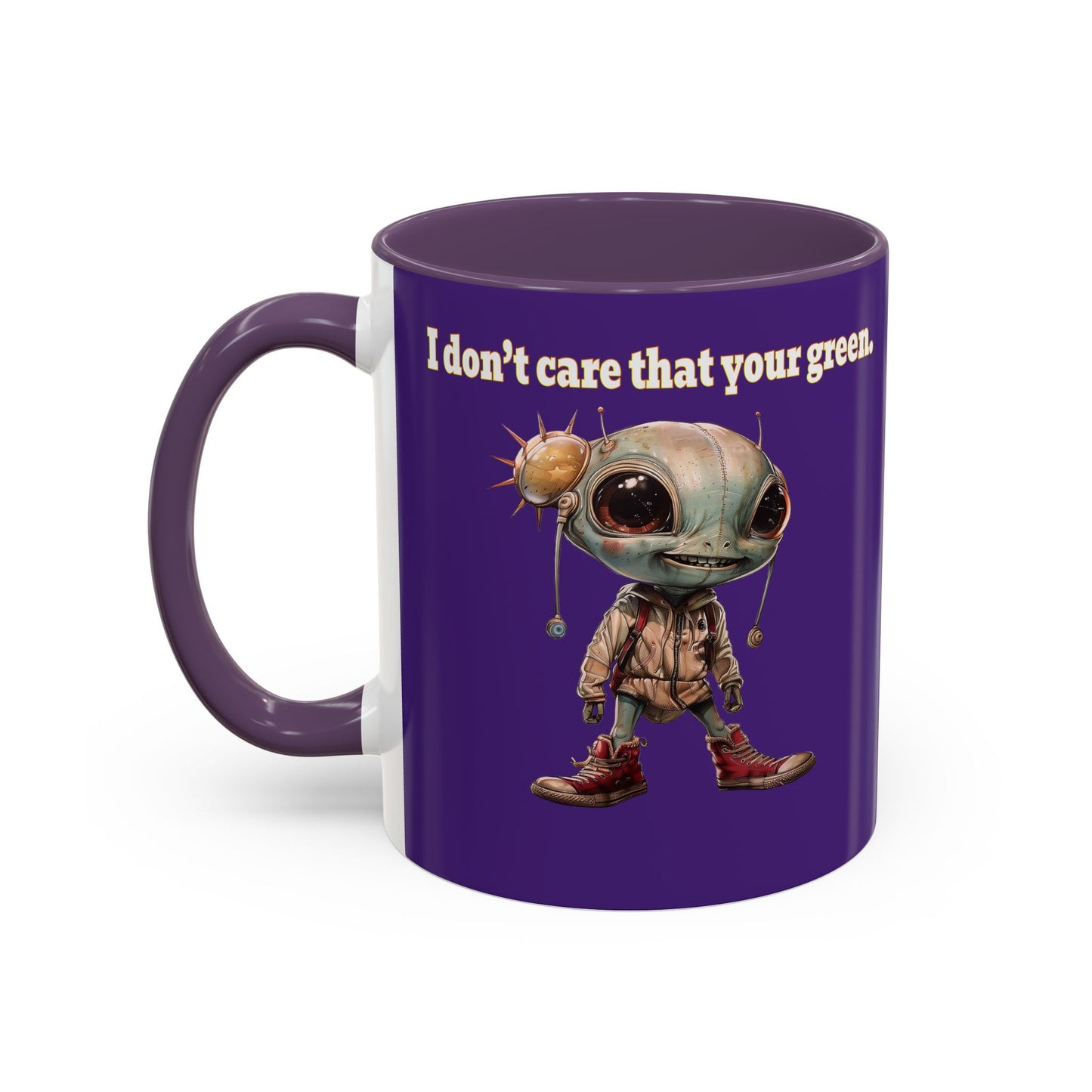 I don't care that your grey - Accent Mug (purple)