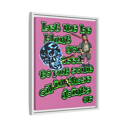 og - framed canvas art (light pink)