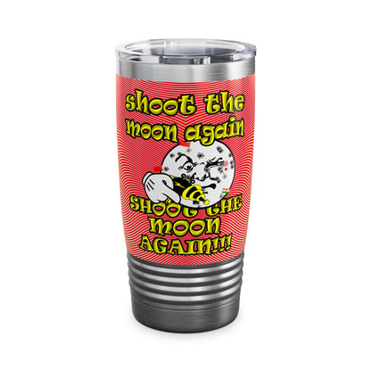 shoot the moon again - Ringneck Tumbler, 20oz (yellow-orange wave)