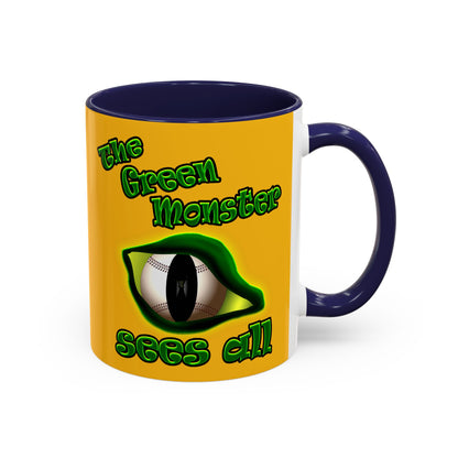 green monster - Accent Mug (yellow)