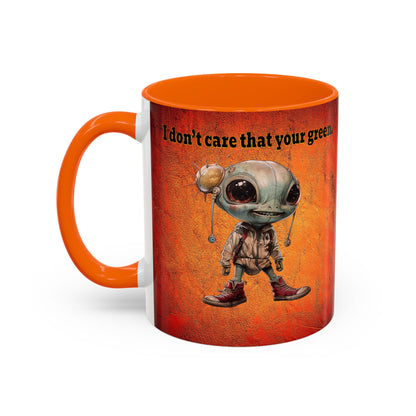 I don't care that your grey - Accent Mug (burnt orange)