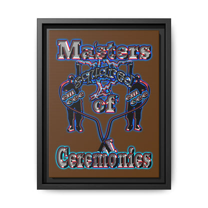 em cee squared - framed canvas art (brown)