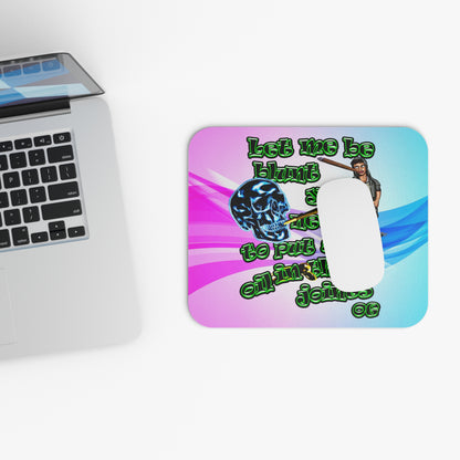 og - Mouse Pad (Rectangle) (light blue-pink wave)