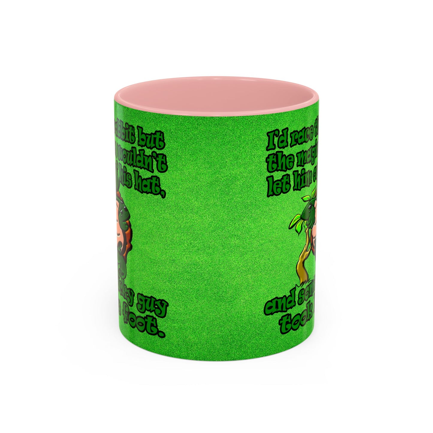 turtle race - Accent Mug (green turf)
