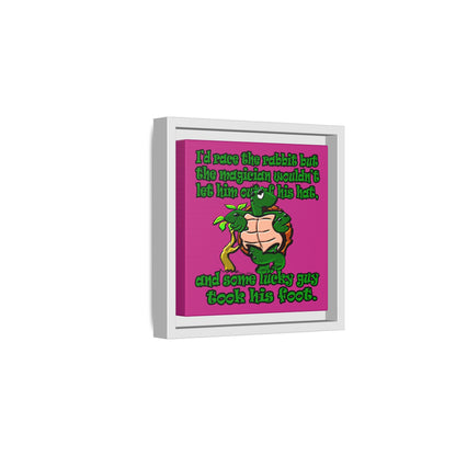 turtle race - framed canvas art (pink)