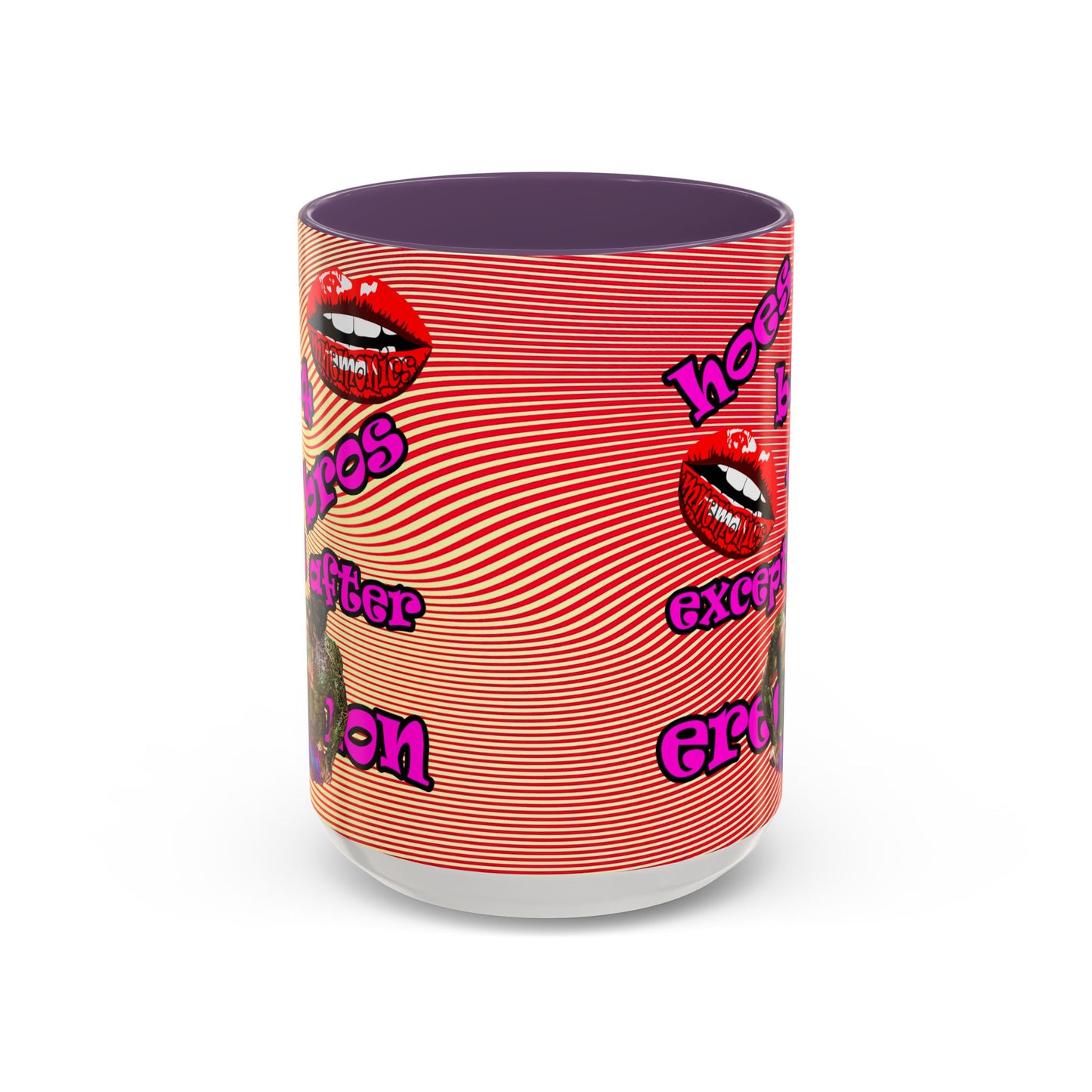 hoes b4 bros - Accent Mug (yellow-orange wave)