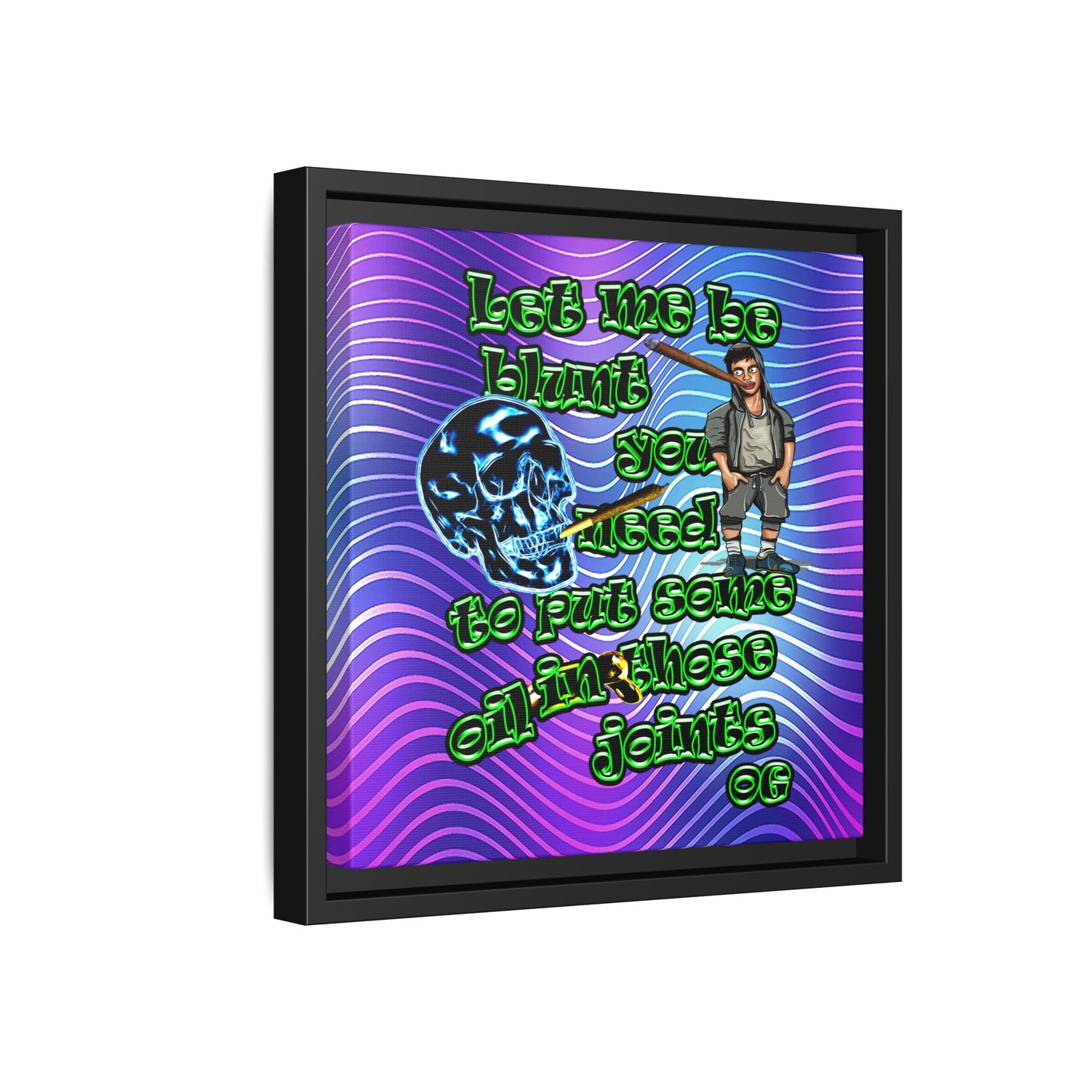 og - framed canvas art (purple wave)