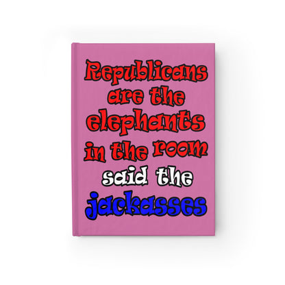 donkeys and elephants - journal-blank (light pink)