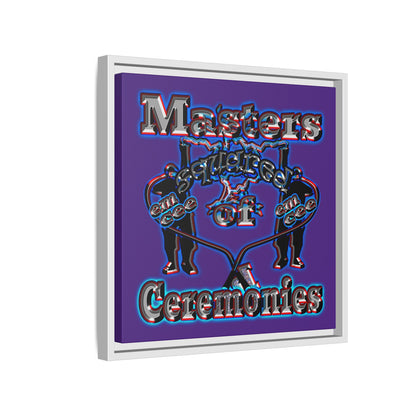 em cee squared - framed canvas art (purple)