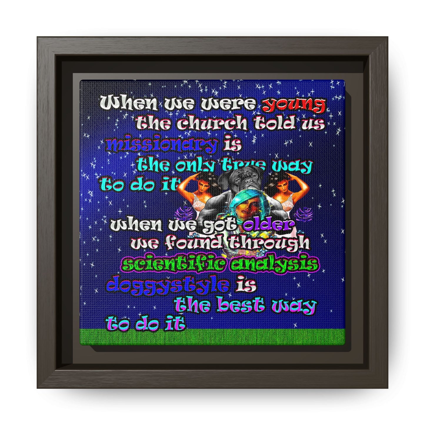 doggystyle - framed canvas art ('snoops' background)