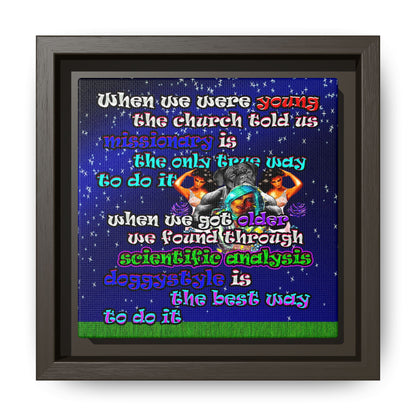 doggystyle - framed canvas art ('snoops' background)
