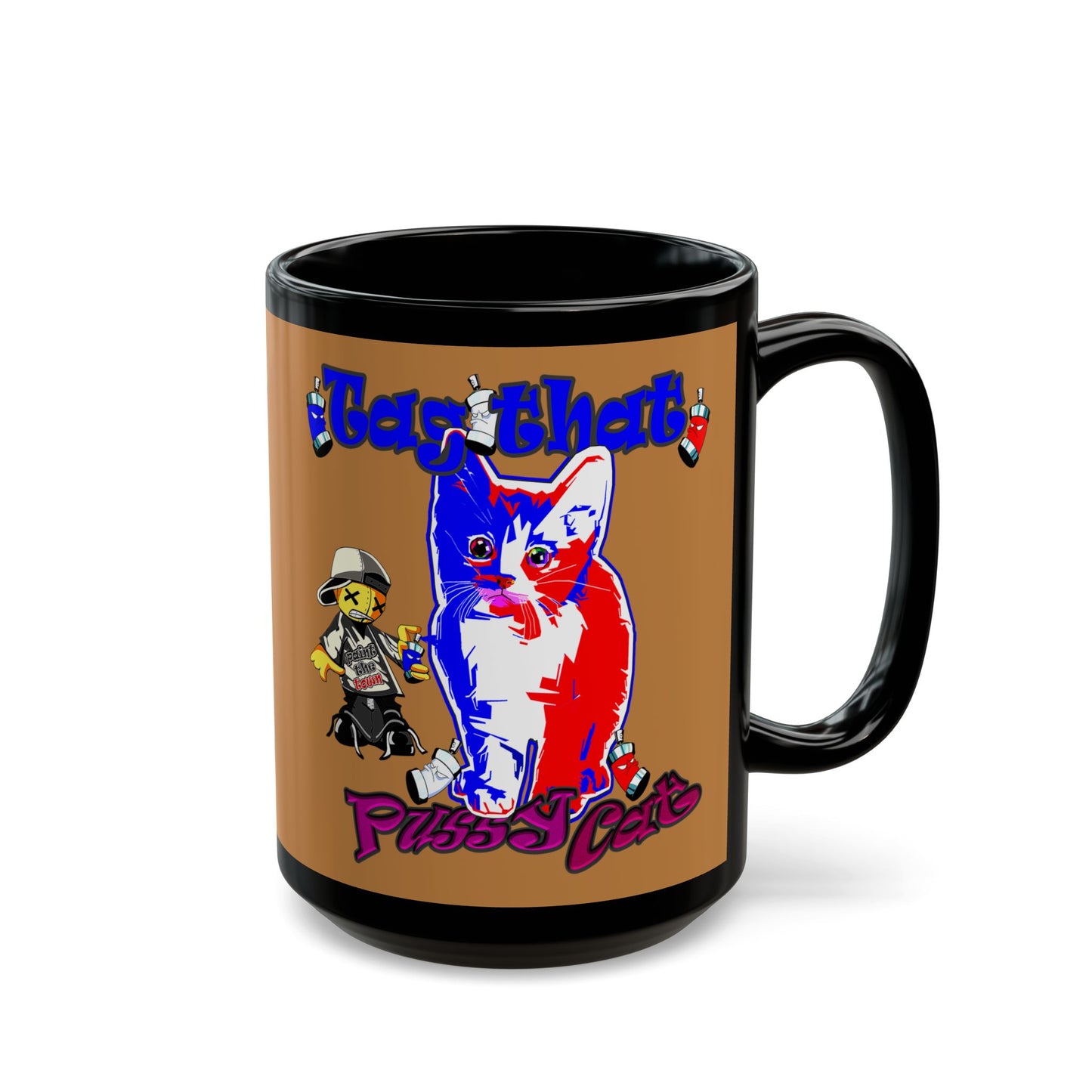 tag that - Black Mug (light brown)