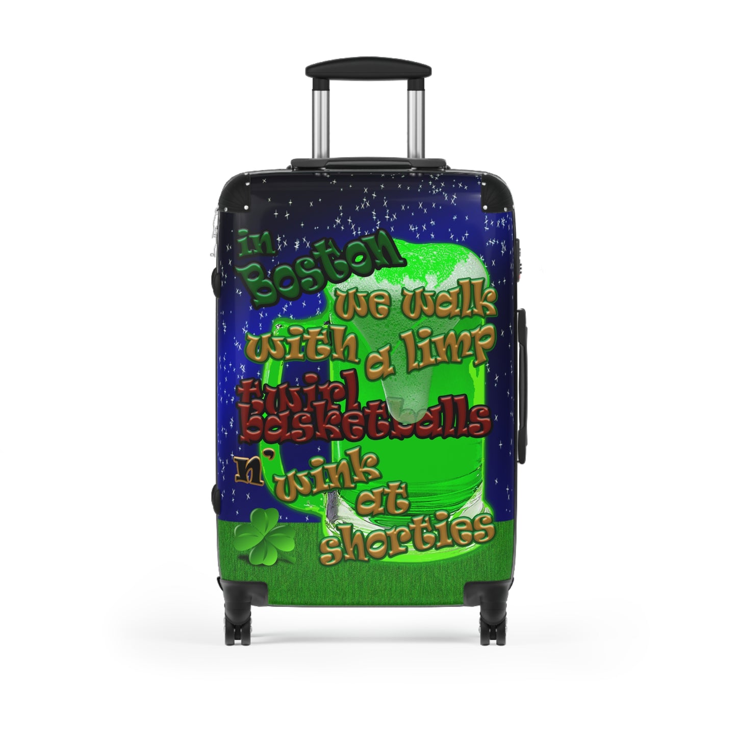 celtics logo - Suitcase ('snoops' background)