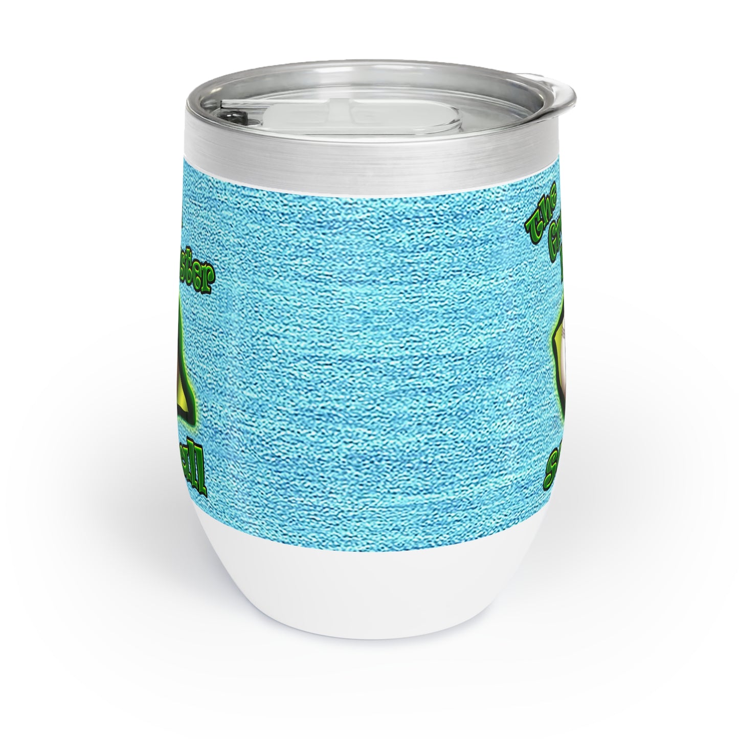 green monster - Chill Wine Tumbler (faded blue)