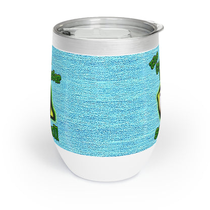green monster - Chill Wine Tumbler (faded blue)