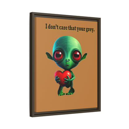 I don't care that your grey - framed canvas art (light brown)