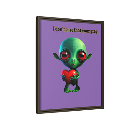 I don't care that your grey - framed canvas art (light purple)