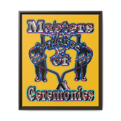 em cee squared - framed canvas art (yellow)