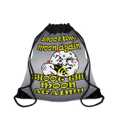 shoot the moon again - Drawstring Bag (brushed nickel)