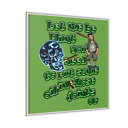 og - framed canvas art (green)
