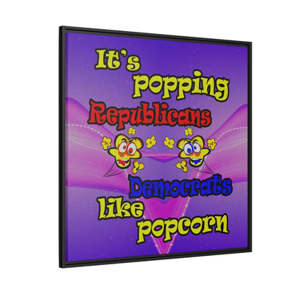 popping like popcorn - framed canvas art (purple-pink wave)