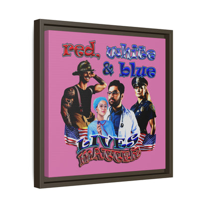 rw&b lives matter - framed canvas art (light pink)