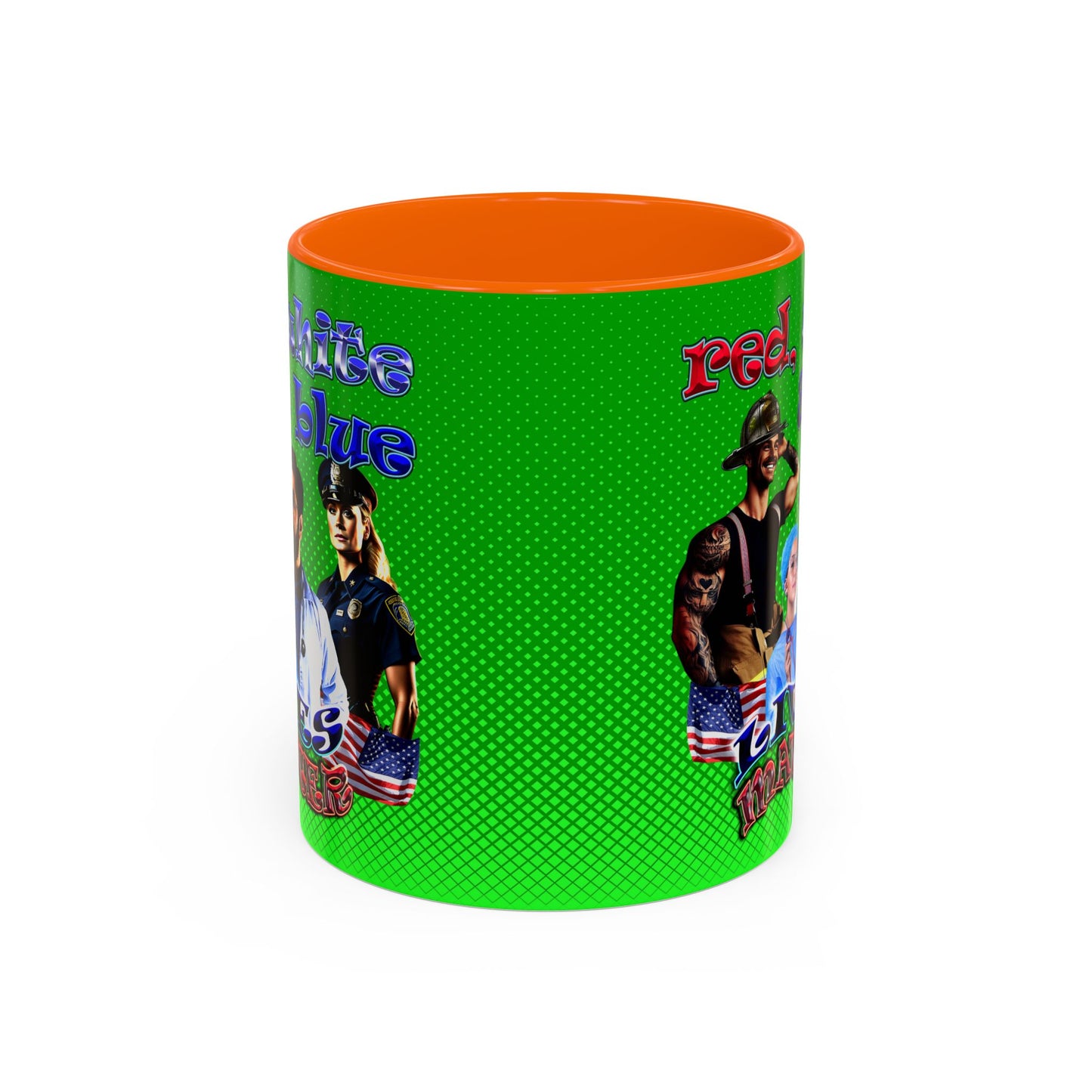 rw&b lives matter - Accent Mug (logo green)
