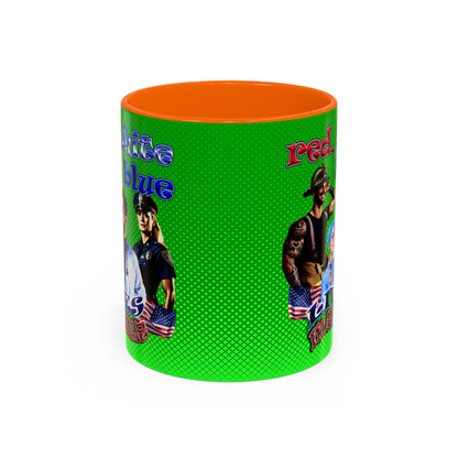 rw&b lives matter - Accent Mug (logo green)
