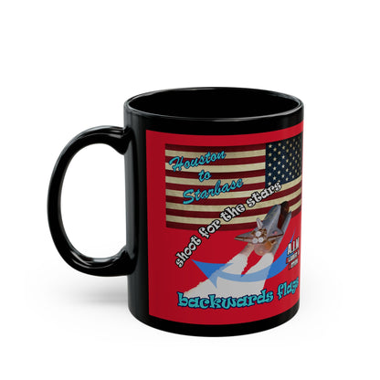 shoot for the stars - Black Mug (dark red)