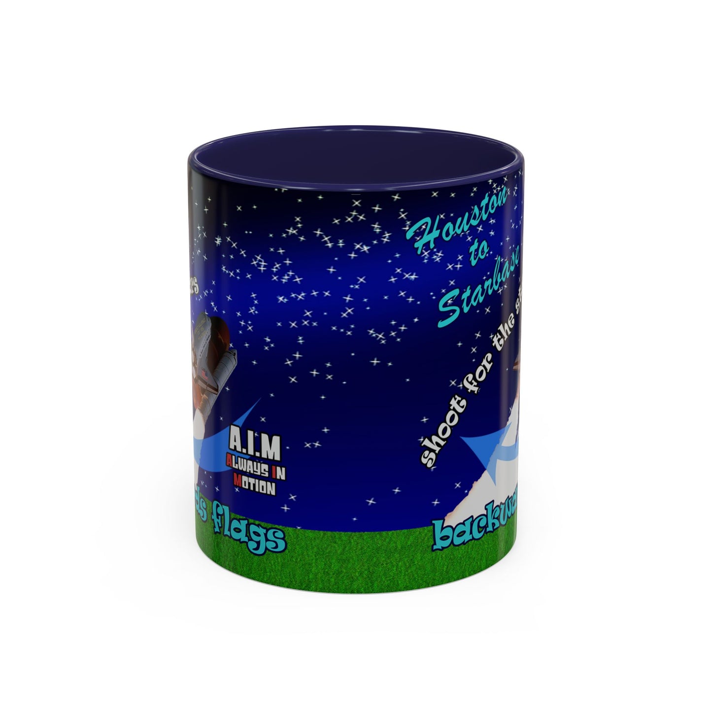 shoot for the stars - Accent Mug ('snoops' background)