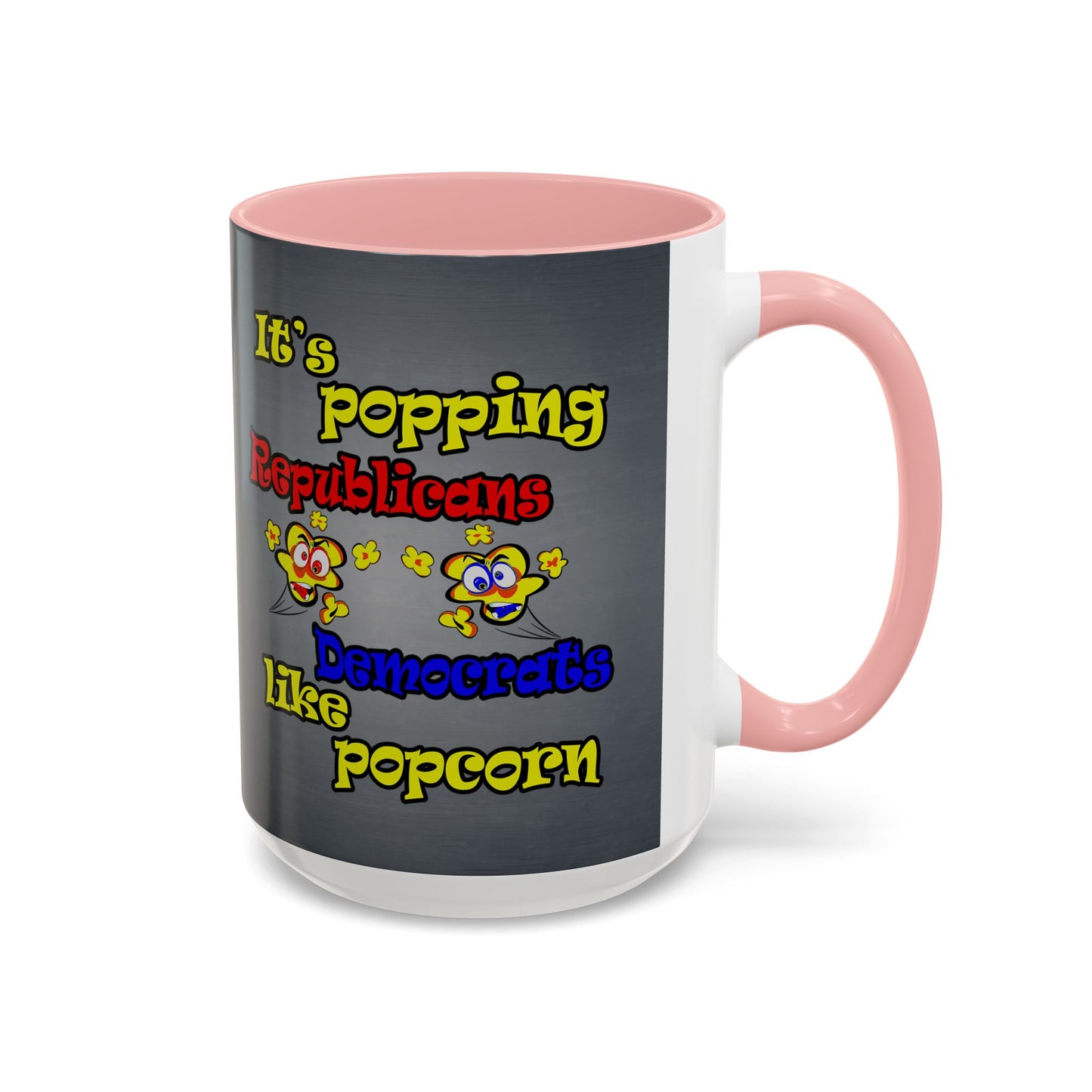 popping like popcorn - Accent Mug (grey-light grey)