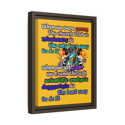 doggystyle - framed canvas art (yellow)