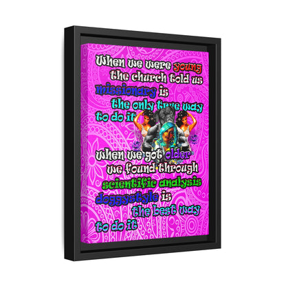 doggystyle - framed canvas art (pink swirl)