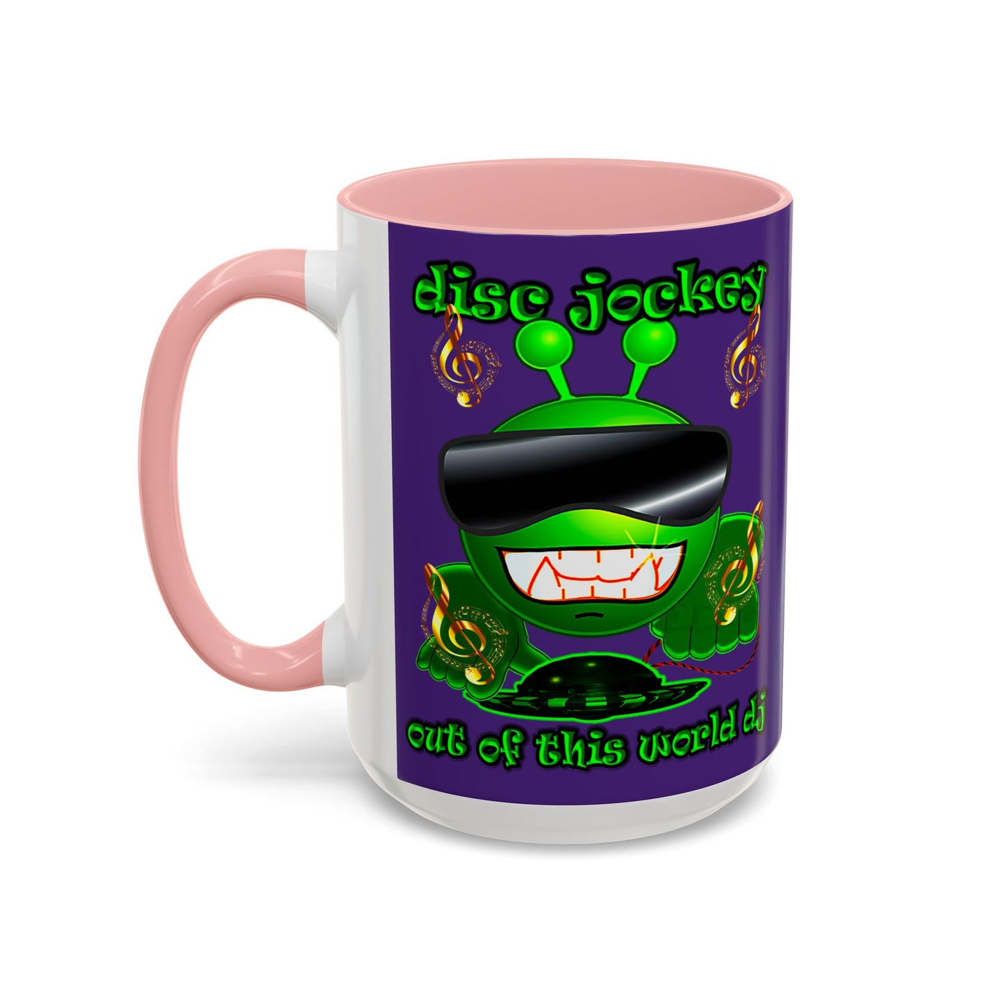 disc jockey - Accent Mug (purple)
