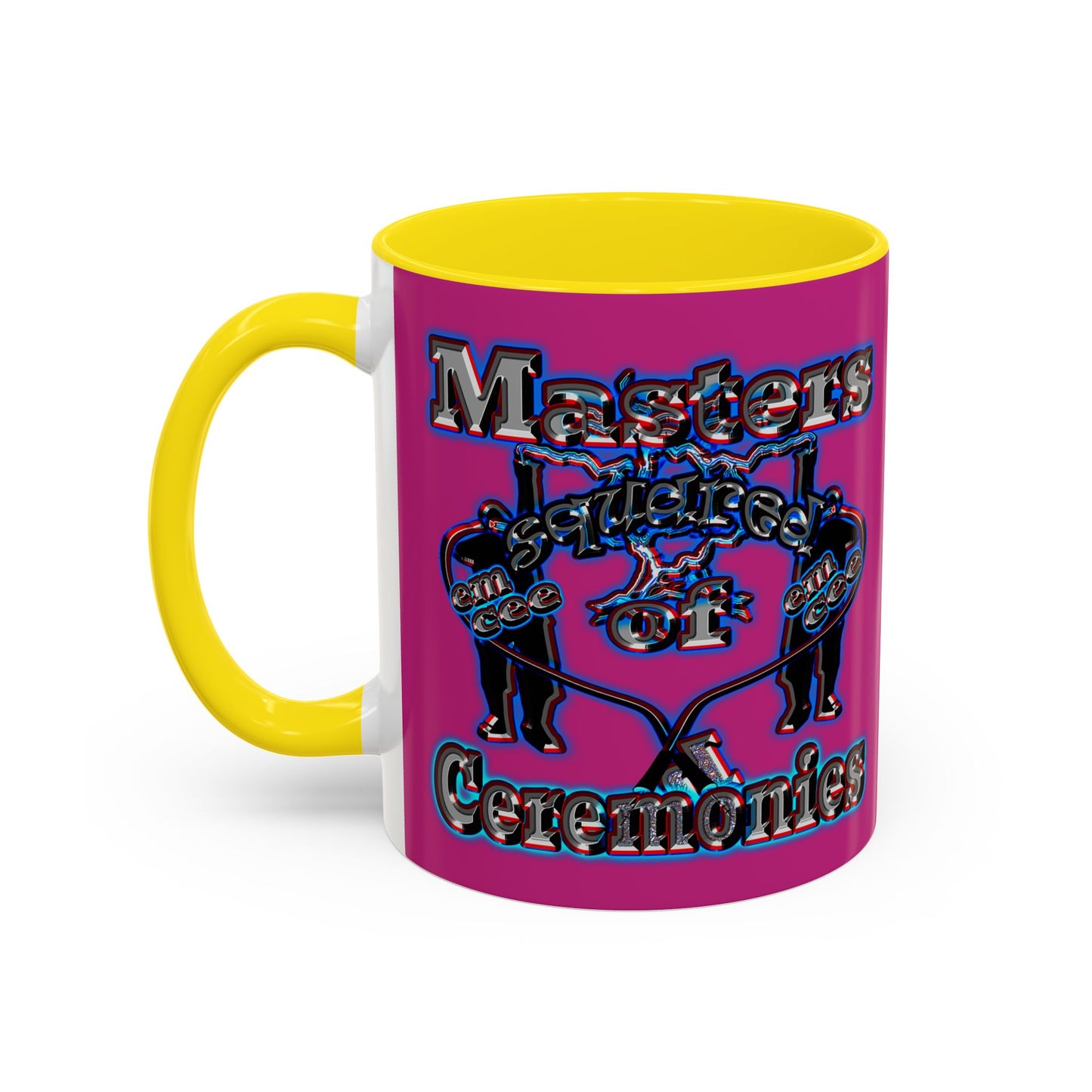 em cee squared - Accent Mug (pink)