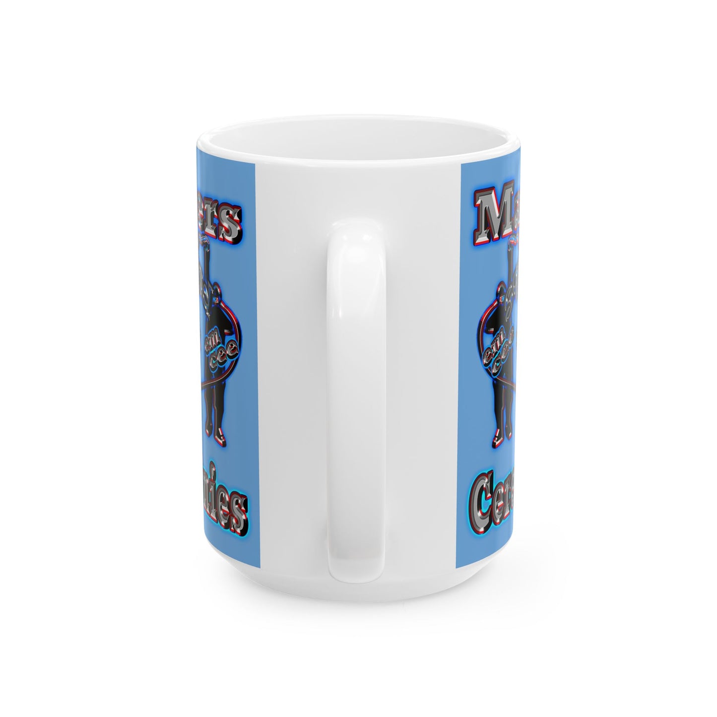 em cee squared - White Mug (light blue)