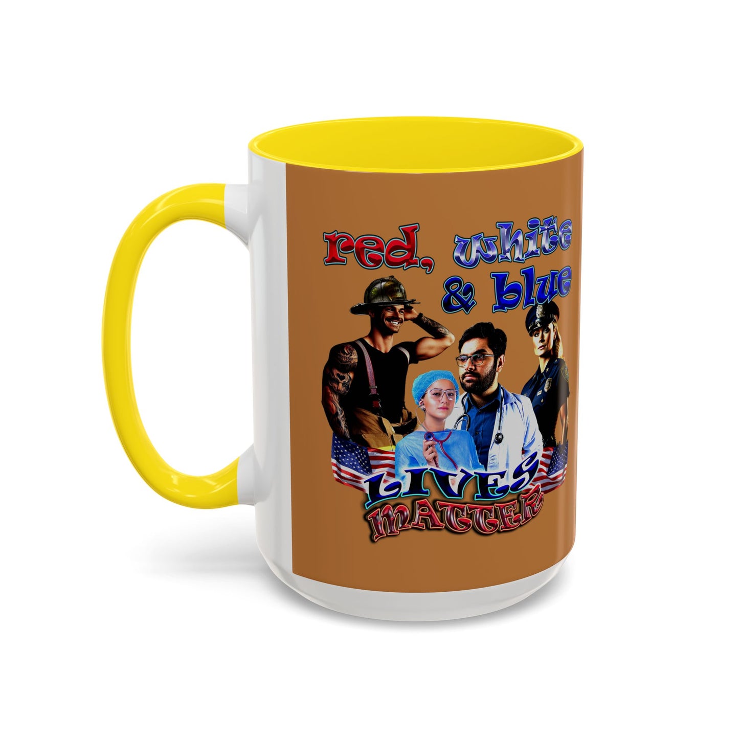 rw&b lives matter - Accent Mug (light brown)
